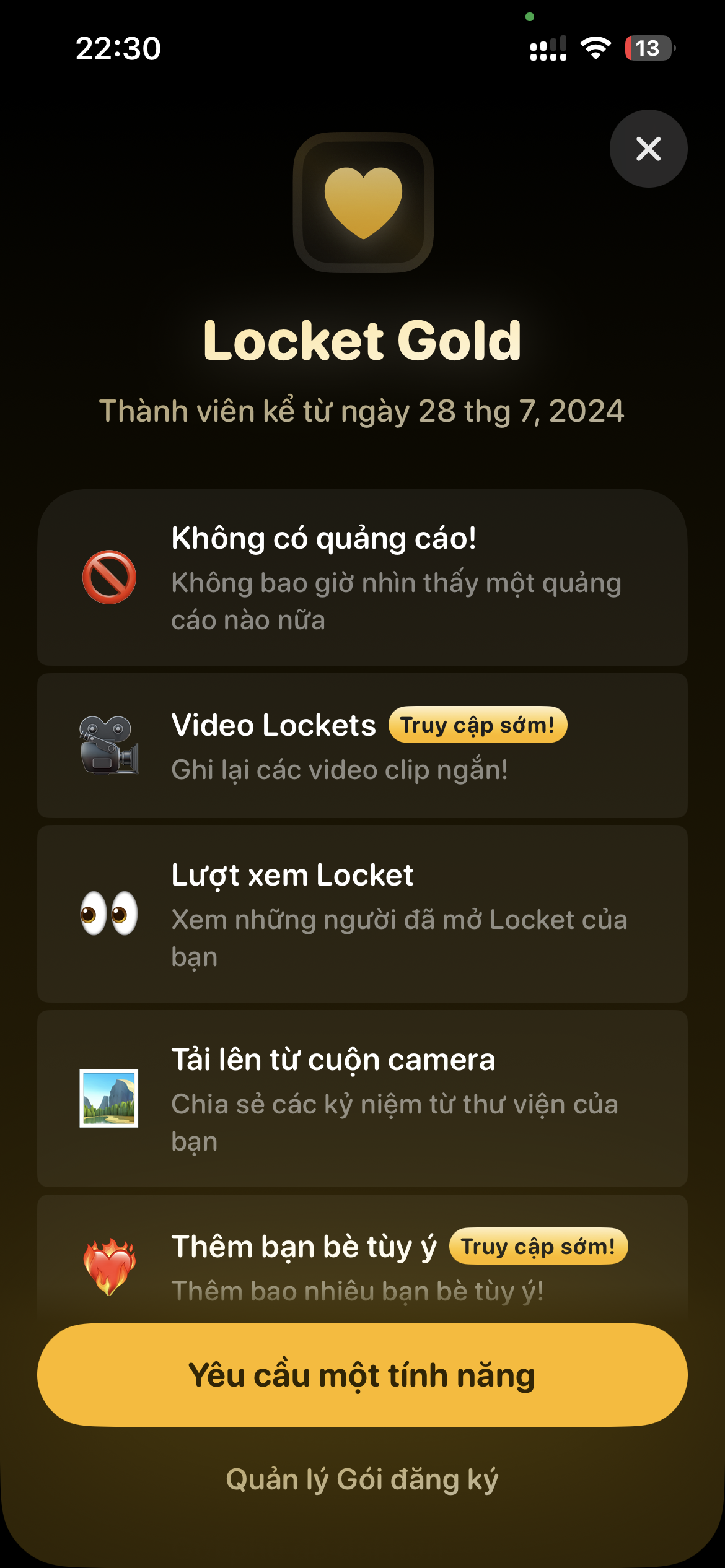 Các Tính Năng Gold